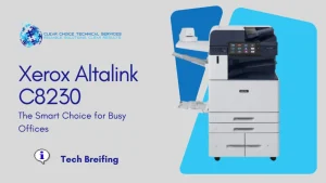 Xerox AltaLink C8230 multi-function printer with a 10.1-inch touchscreen and high-capacity trays, serving offices in Augusta, Maine.