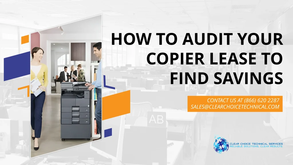 Augusta employees using a Kyocera copier during a step-by-step copier lease audit to reduce office print costs